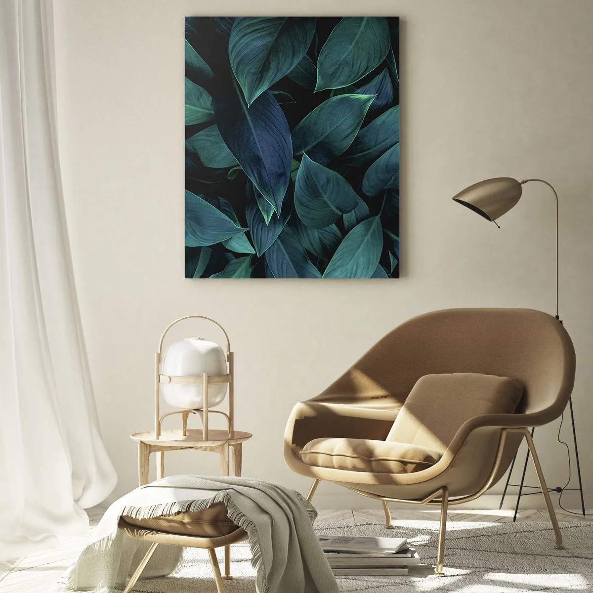 Obraz na skle - Zeleň sama o sobě - 50x70 cm