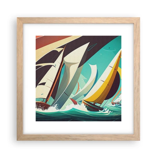 Plakát v rámu světlý dub - Jak vycházet s živly - 30x30 cm