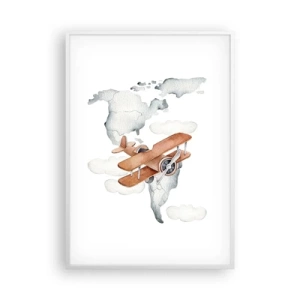 Plakát v bílém rámu - V průkopnickém duchu - 70x100 cm