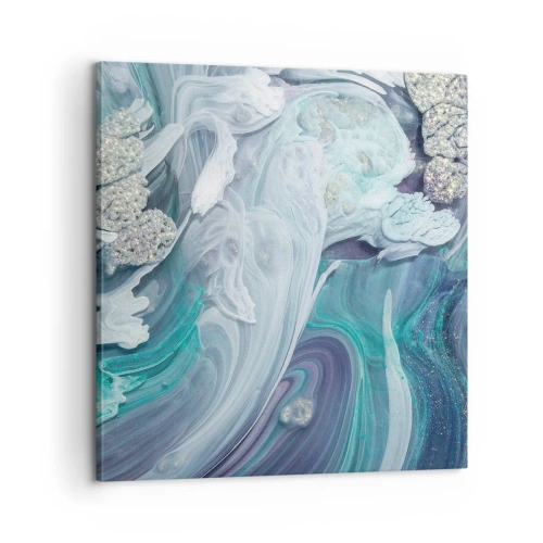 Obraz na plátně - Proudy modré - 60x60 cm