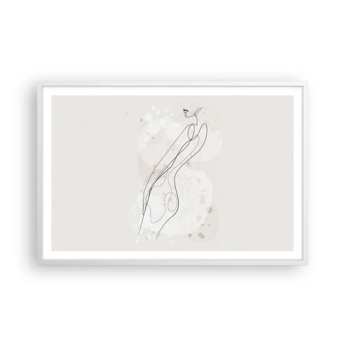 Plakát v bílém rámu - Zabloudit pohledem - 91x61 cm