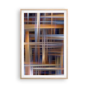 Plakát v rámu světlý dub - Utkané ze světla - 61x91 cm