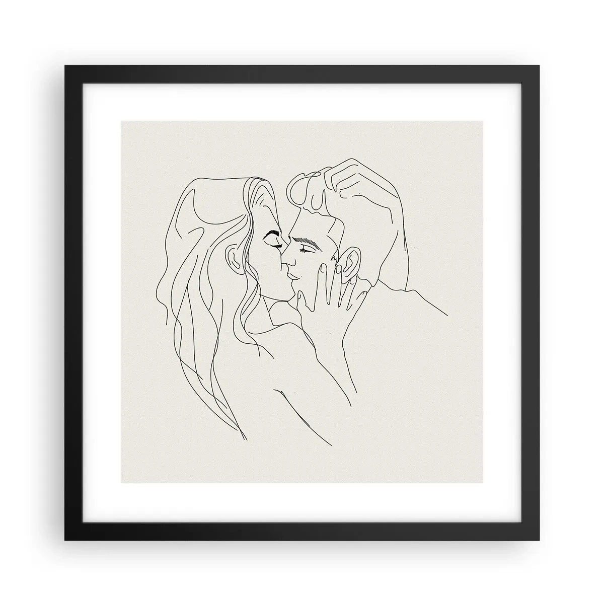 Plakát v černém rámu - Zamotaní citem - 40x40 cm