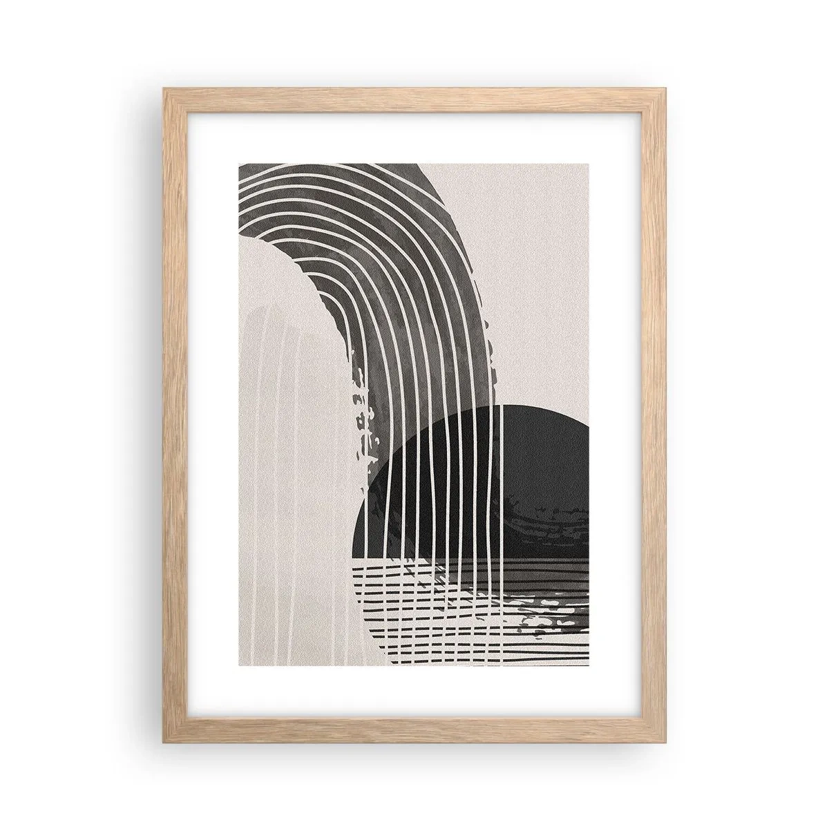 Plakát v rámu světlý dub - Tam a zpět - 30x40 cm