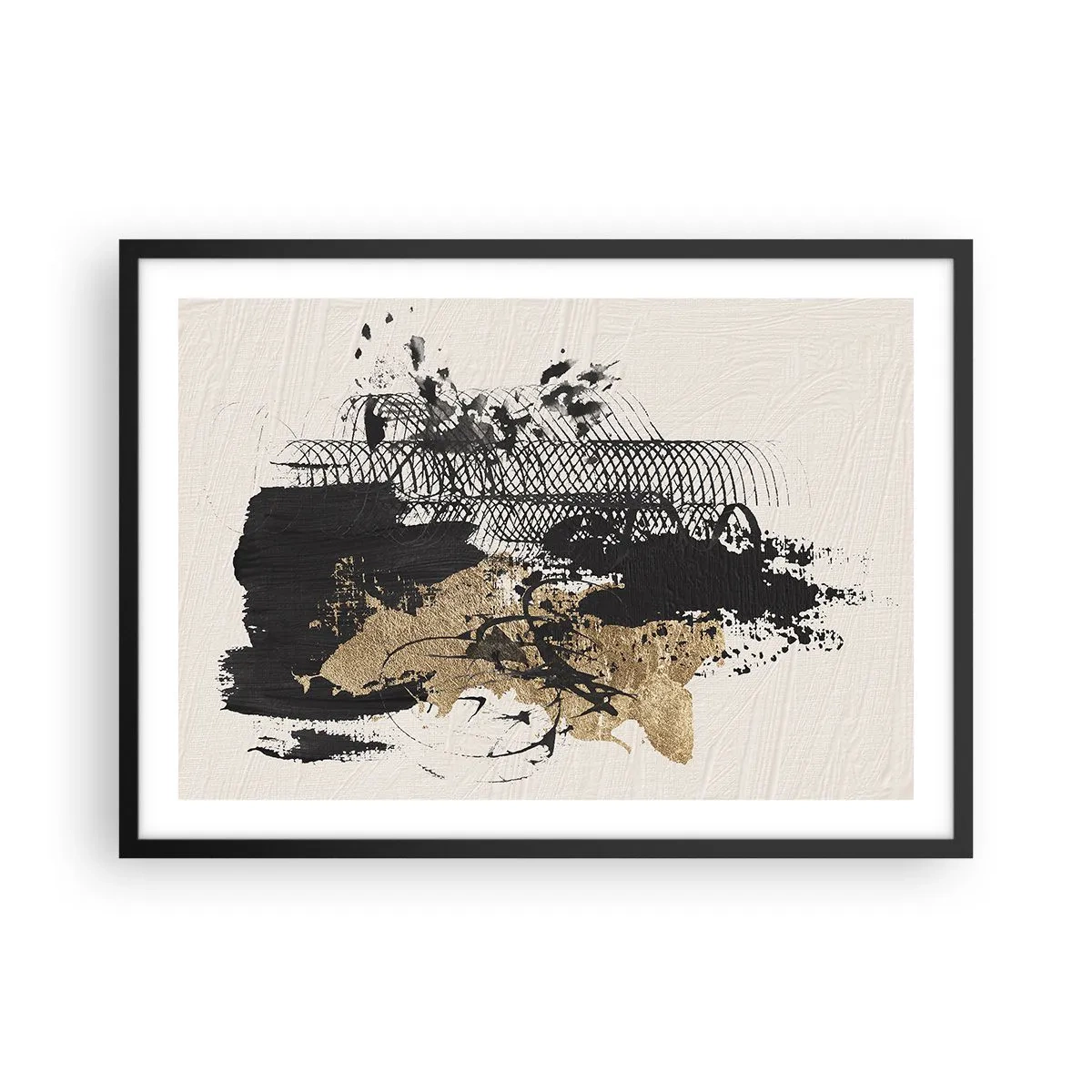 Plakát v černém rámu - Kompozice s vášní - 70x50 cm