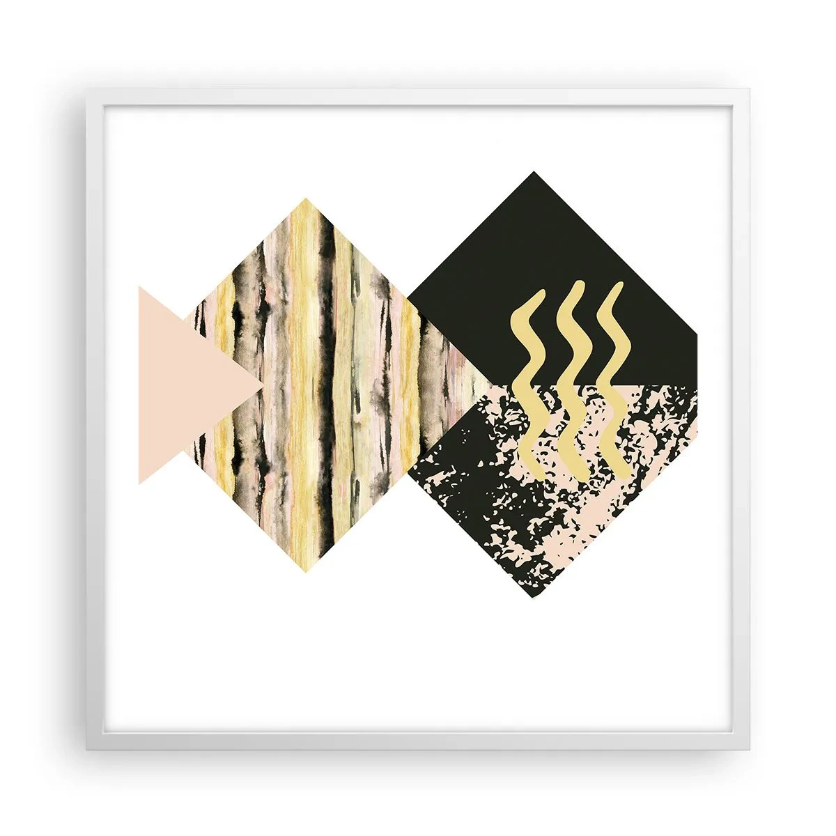 Plakát v bílém rámu - Není to tak jednoduché - 60x60 cm