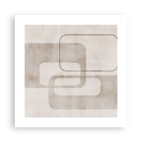 Plakát - Geometrická fuga - 40x40 cm