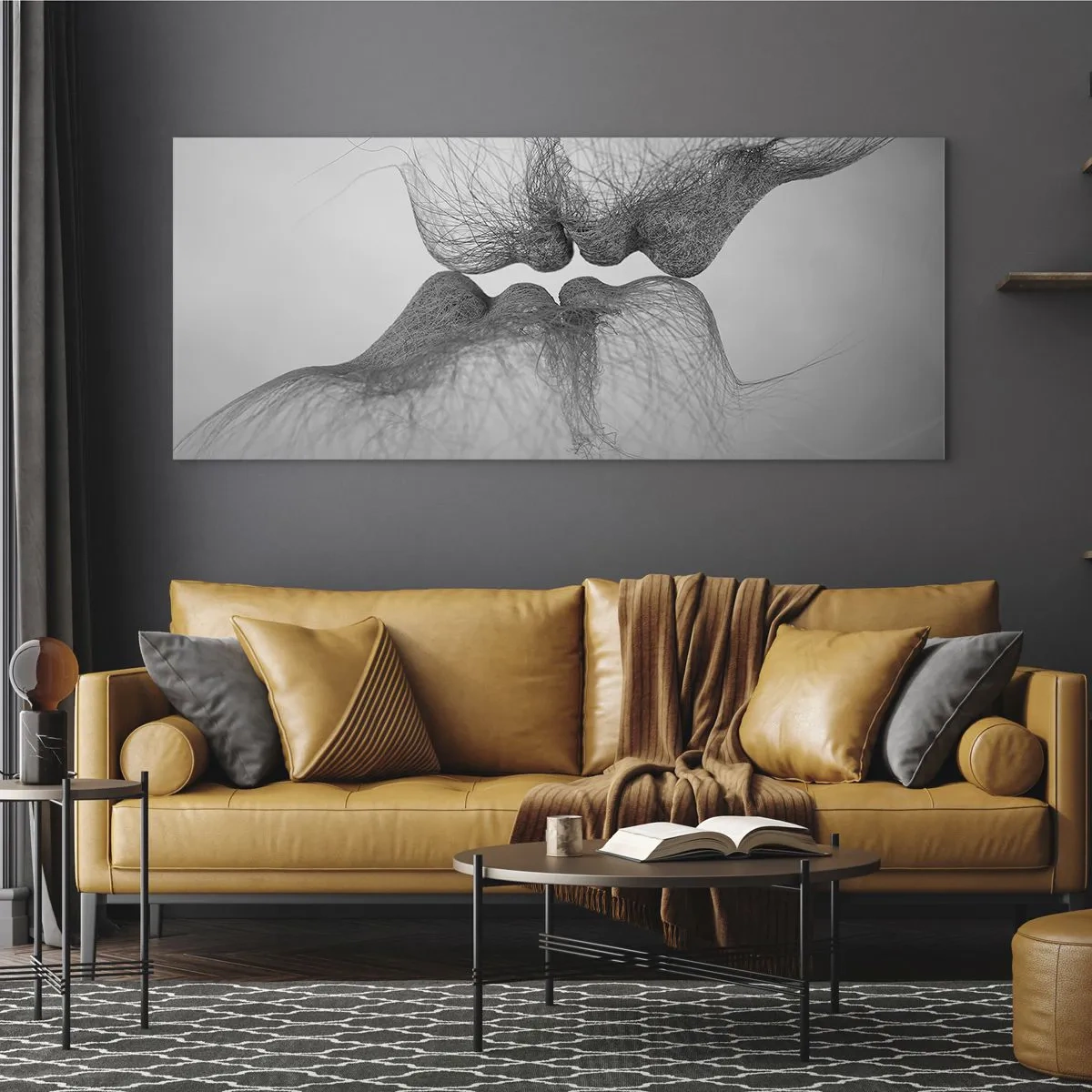 Obraz na skle - Polibek větru - 90x30 cm