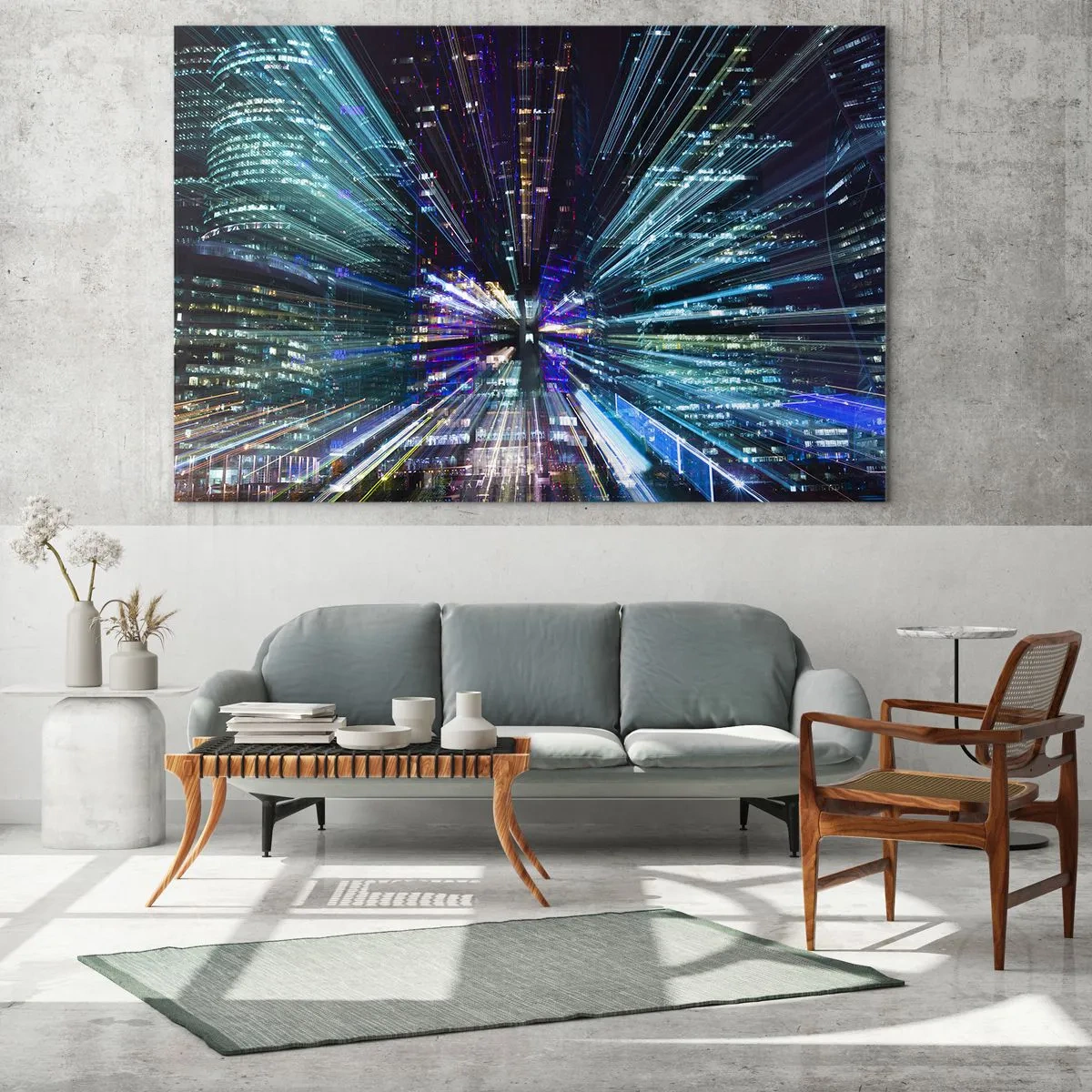 Obraz na skle - Přechod do hyperprostoru - 120x80 cm