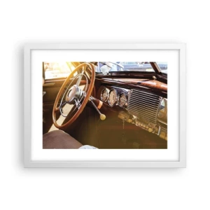 Plakát v bílém rámu - Závan luxusu z minulosti - 40x30 cm