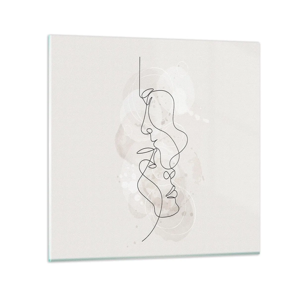 Obraz na skle - Zamotaní v objetí - 70x70 cm