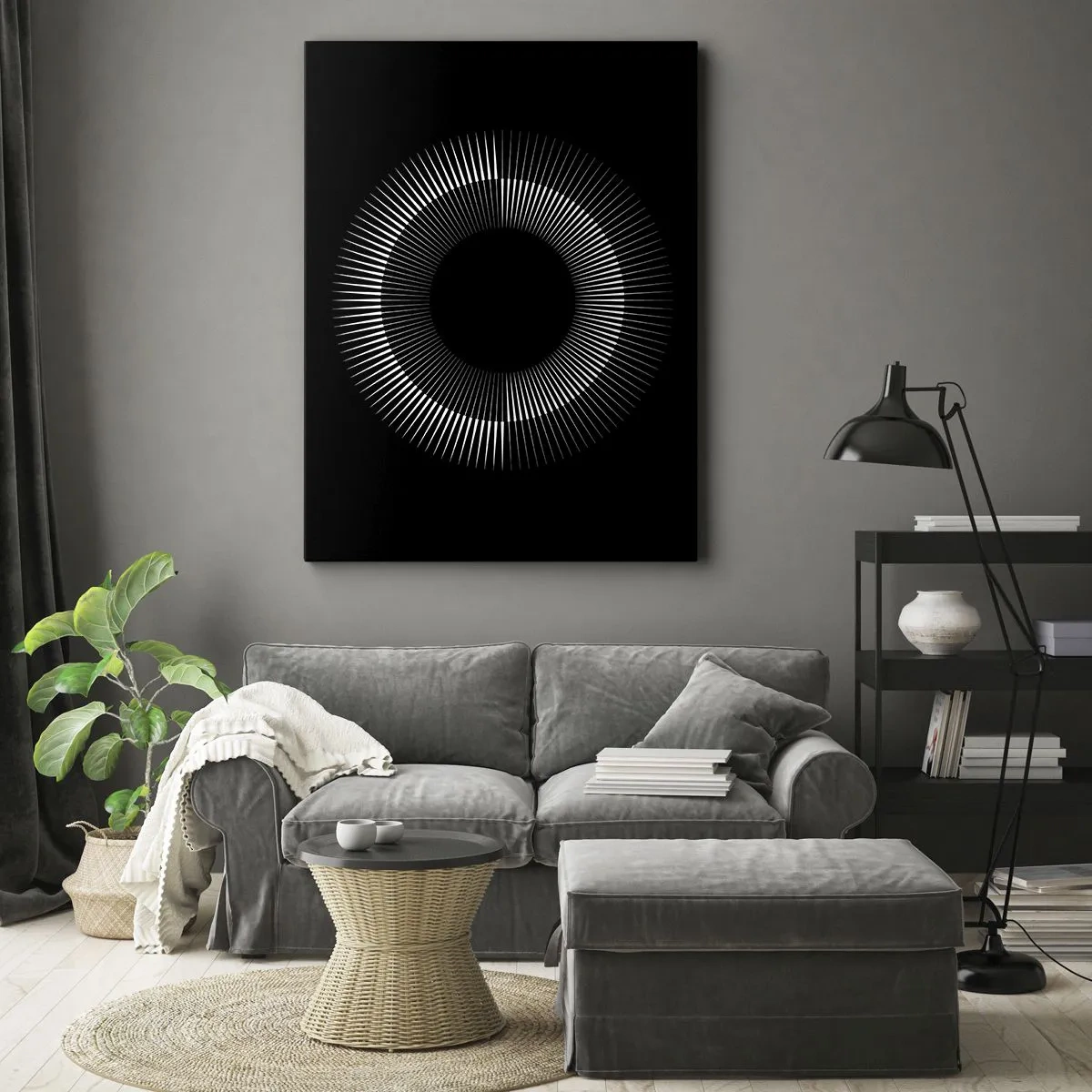 Obraz na plátně - Černé slunce - 50x70 cm