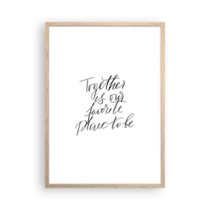 Plakát v rámu světlý dub - Cítíte to také? - 50x70 cm