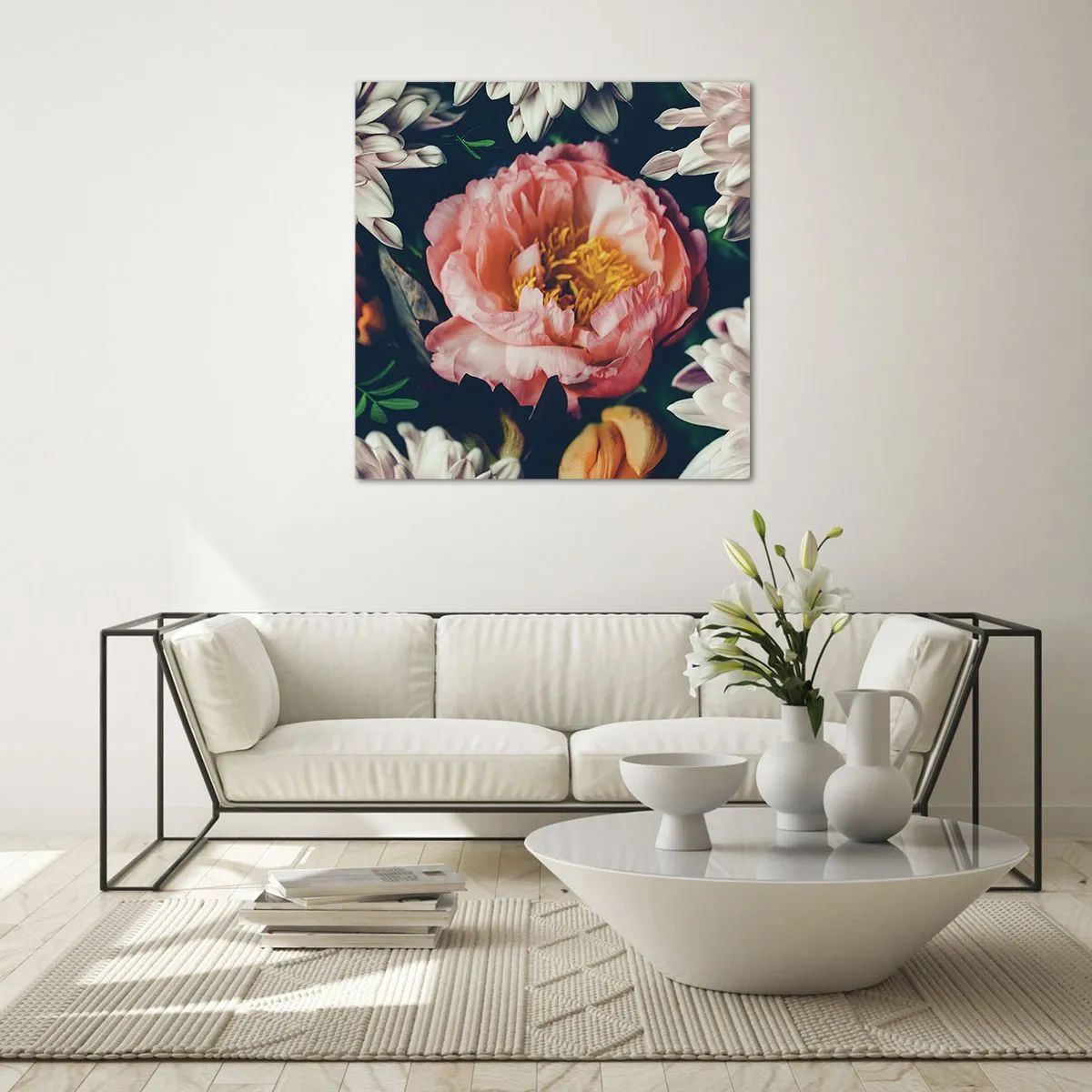 Obraz na skle - S barokním přepychem - 70x70 cm