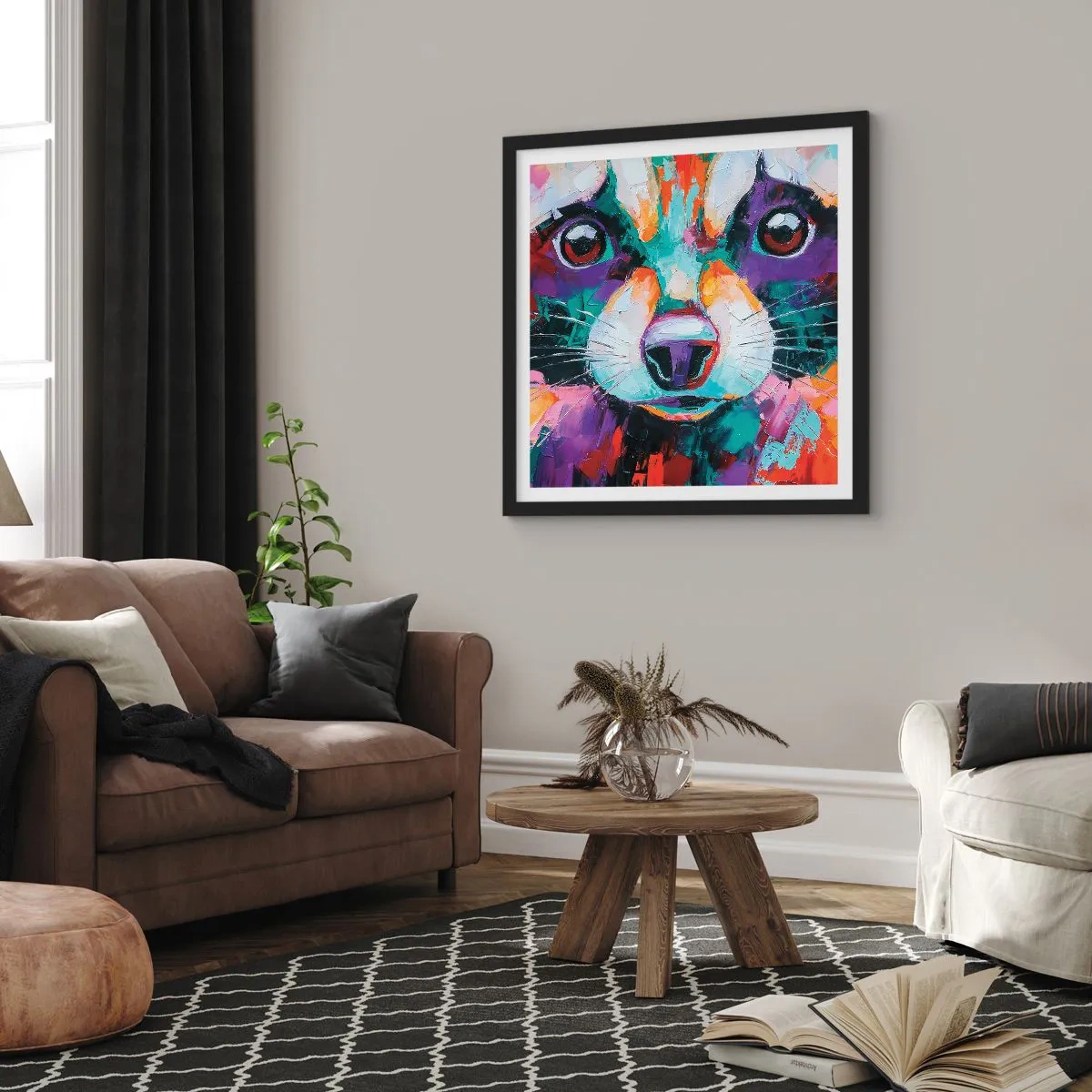 Plakát v černém rámu - Pouze dobré emoce - 60x60 cm