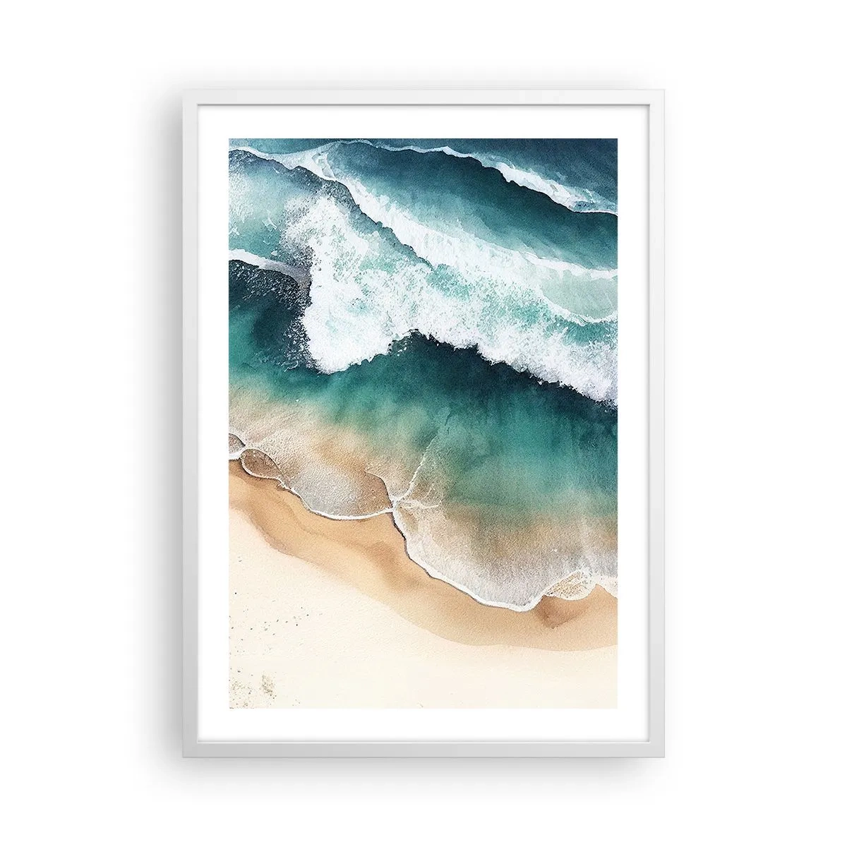 Plakát v bílém rámu - Odvěké setkání - 50x70 cm