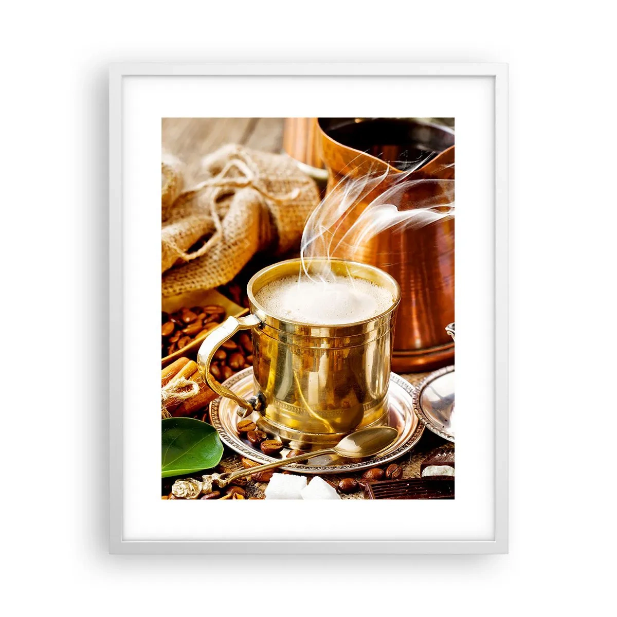 Plakát v bílém rámu - Hezký den! - 40x50 cm