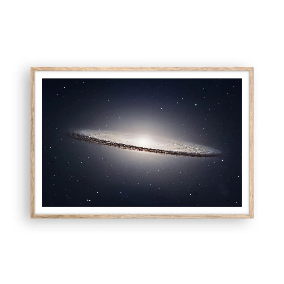 Plakát v rámu světlý dub - Kdysi dávno, v jedné vzdálené galaxii… - 91x61 cm
