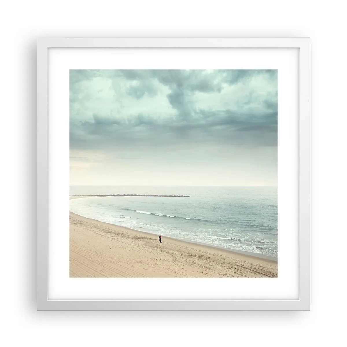 Plakát v bílém rámu - Hledám klid - 40x40 cm