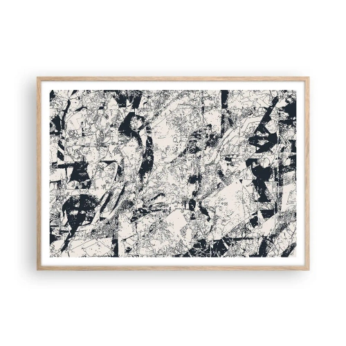 Plakát v rámu světlý dub - Prolínání protikladů - 100x70 cm