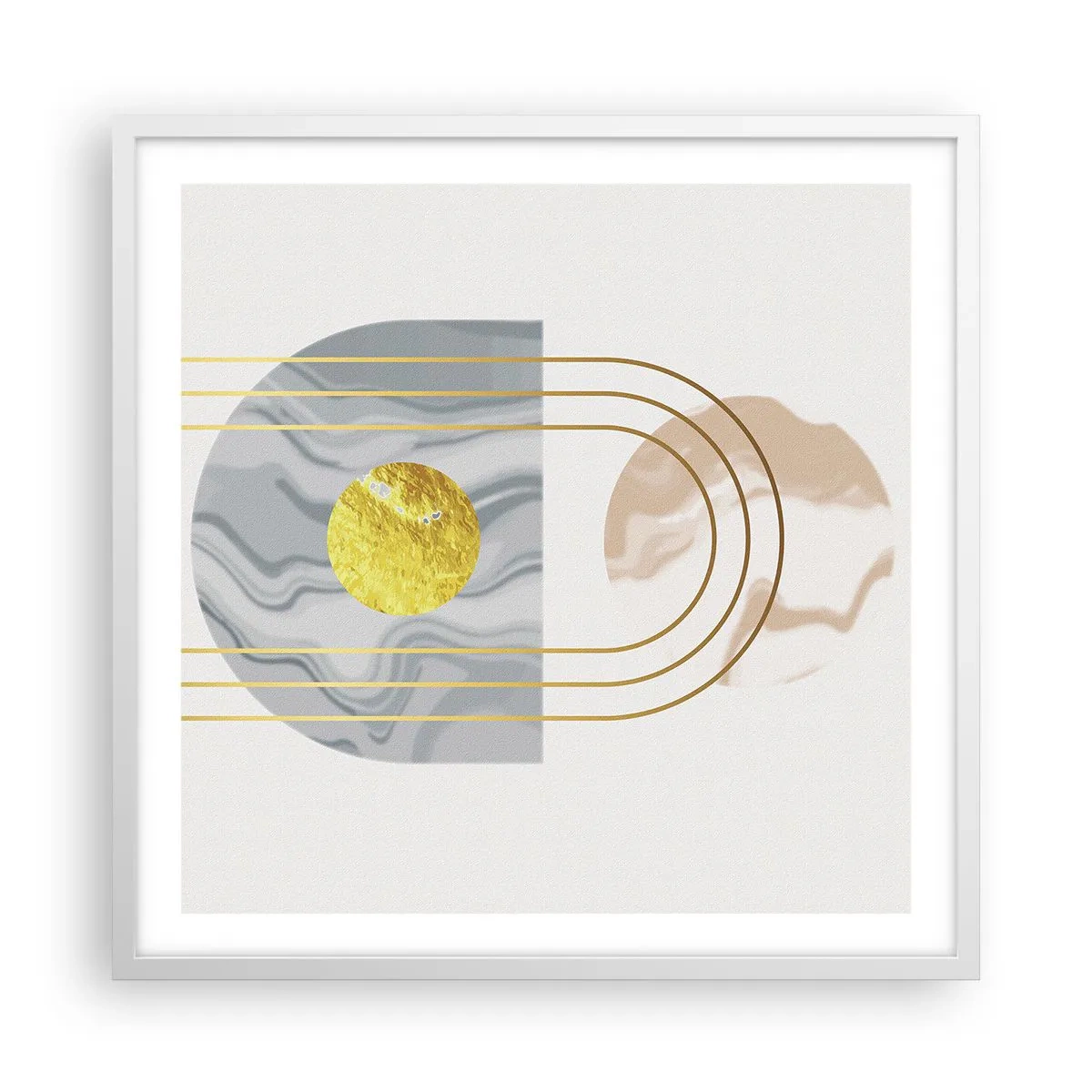 Plakát v bílém rámu - Jas a zářivost - 60x60 cm