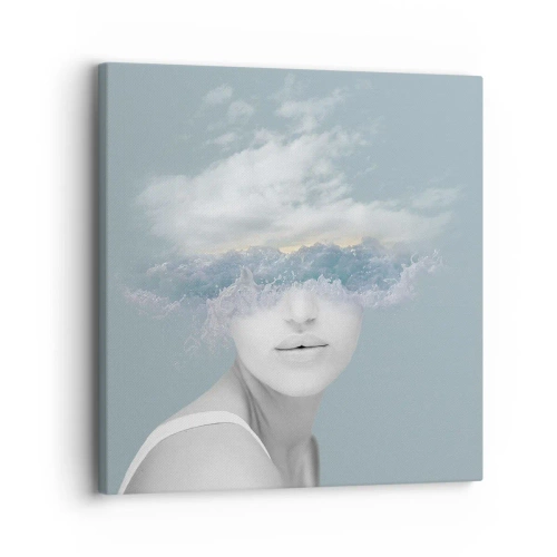 Obraz na plátně - S hlavou v oblacích - 30x30 cm