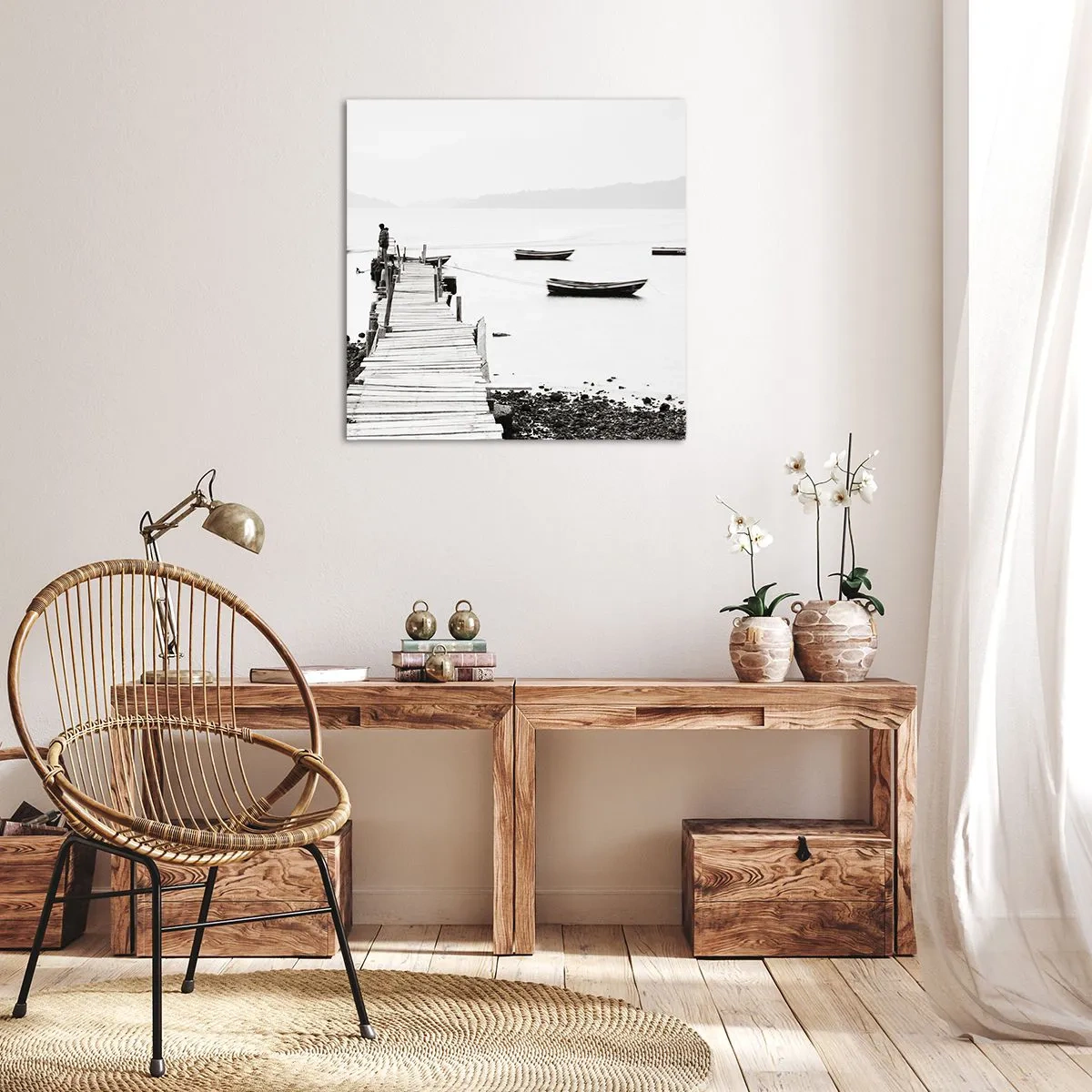 Obraz na plátně - U tiché a čisté vody - 50x50 cm