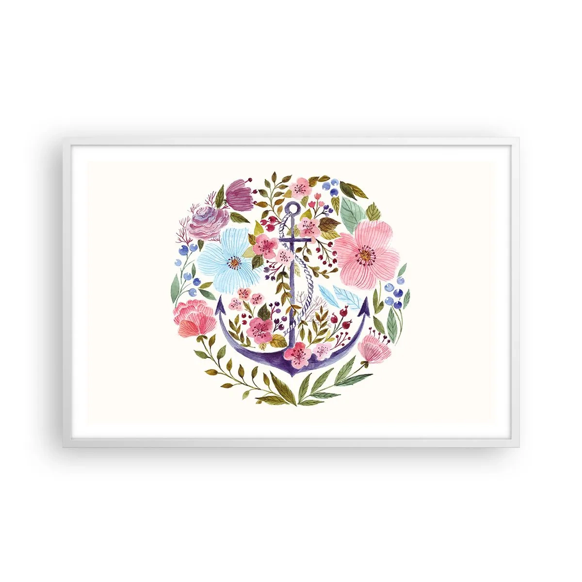 Plakát v bílém rámu - Námořníkův hezký sen - 91x61 cm