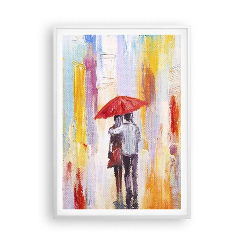 Plakát v bílém rámu - Ať prší dál - 70x100 cm
