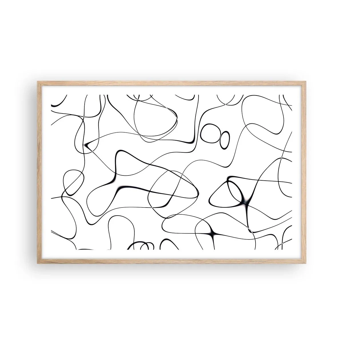 Plakát v rámu světlý dub - Cesty života, zákruty osudu - 91x61 cm