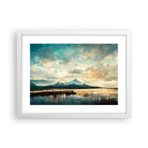 Plakát v bílém rámu - Pod ochranou nebe - 40x30 cm