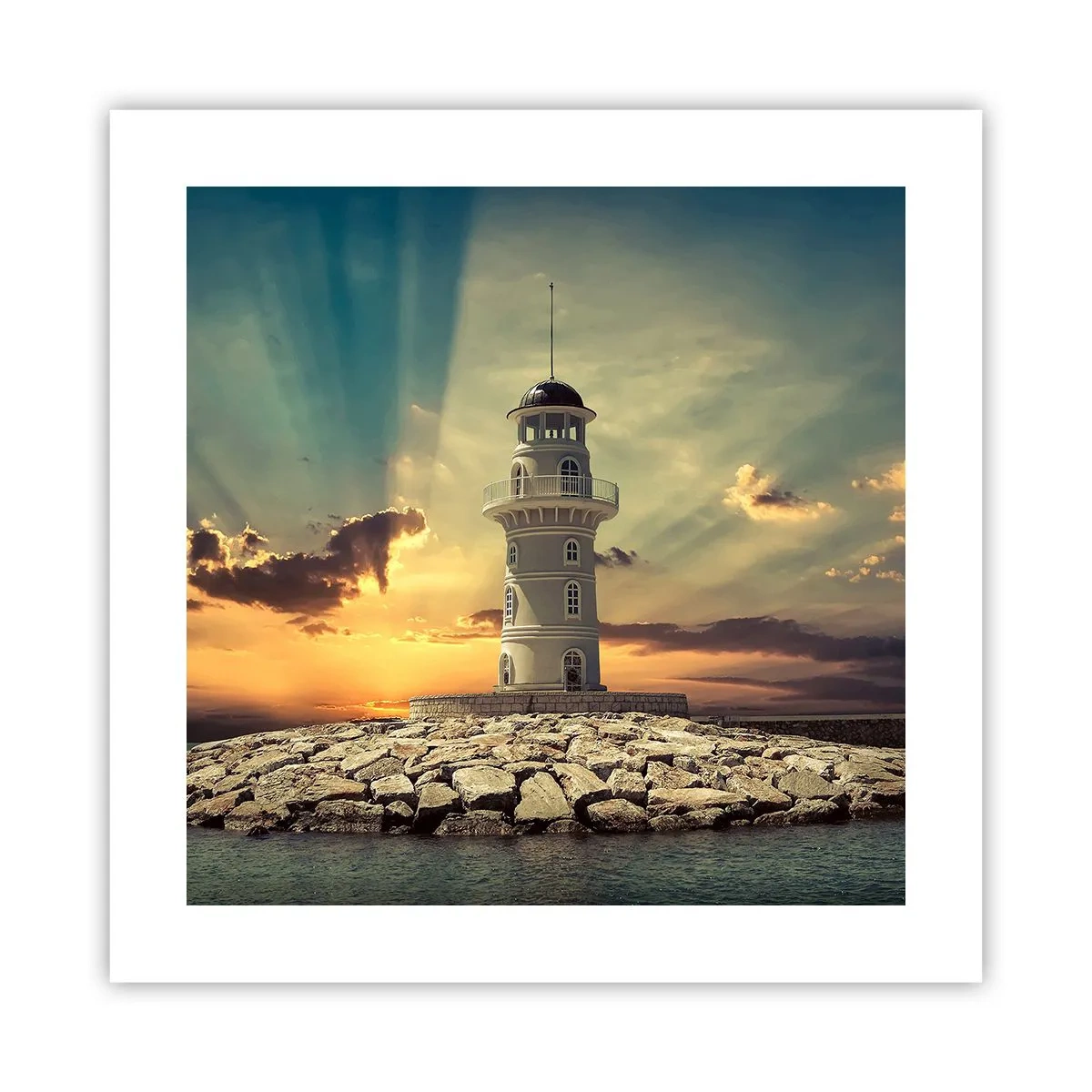 Plakát - Světlo - Dobro - Krása - 40x40 cm