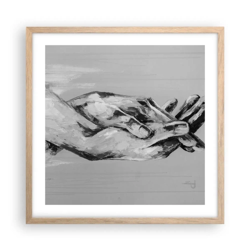 Plakát v rámu světlý dub - Začátek… - 50x50 cm