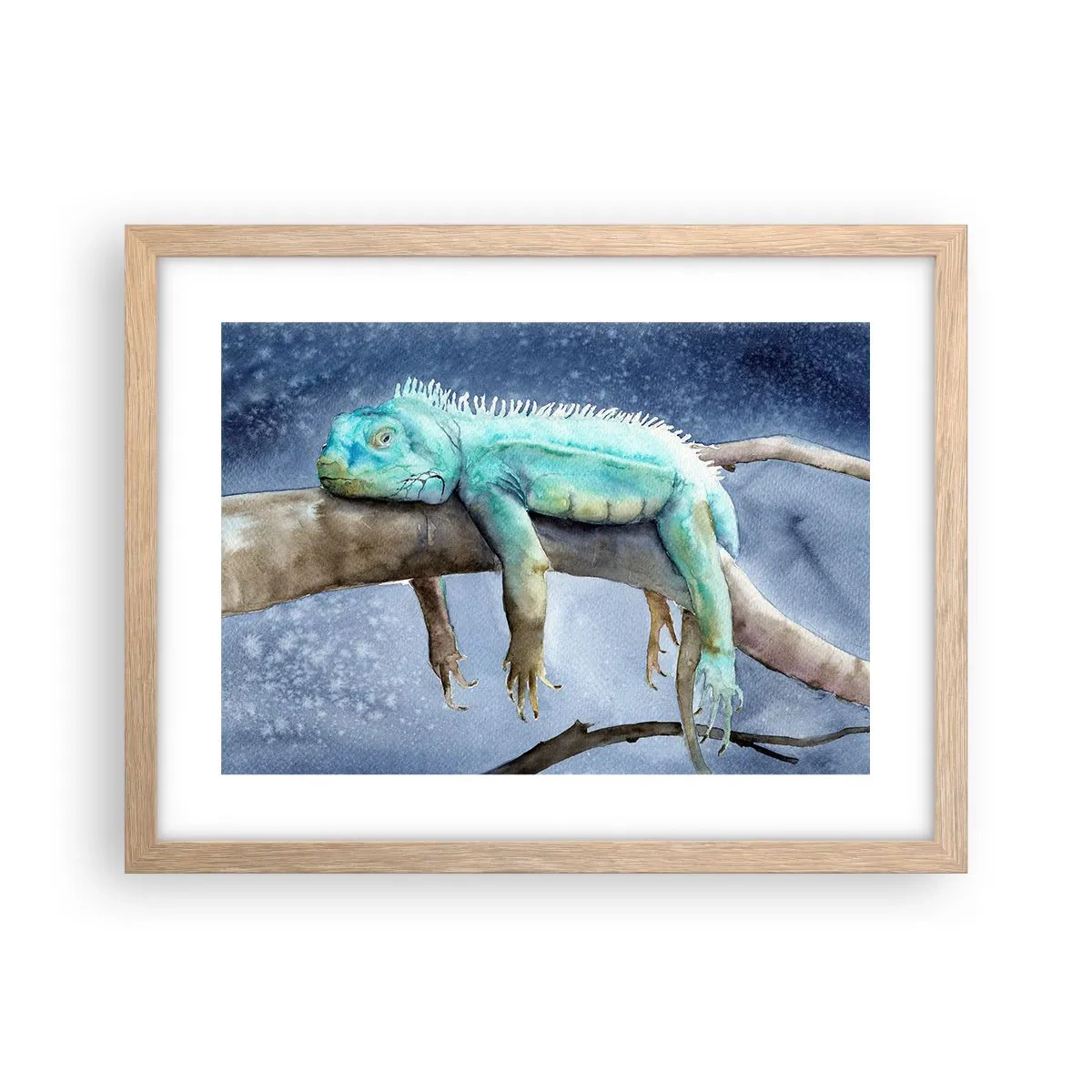 Plakát v rámu světlý dub - Je to fajn! - 40x30 cm