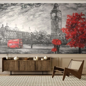 Fototapeta Premium Canvas - Vzrušující den - Město, Londýn, Architektura - 200x140 cm