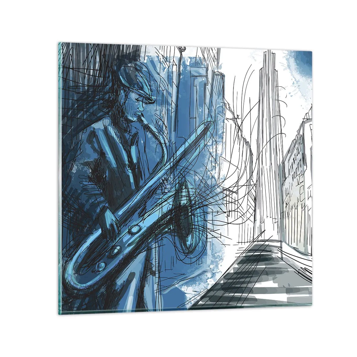 Obraz na skle - Městská rapsodie - 30x30 cm