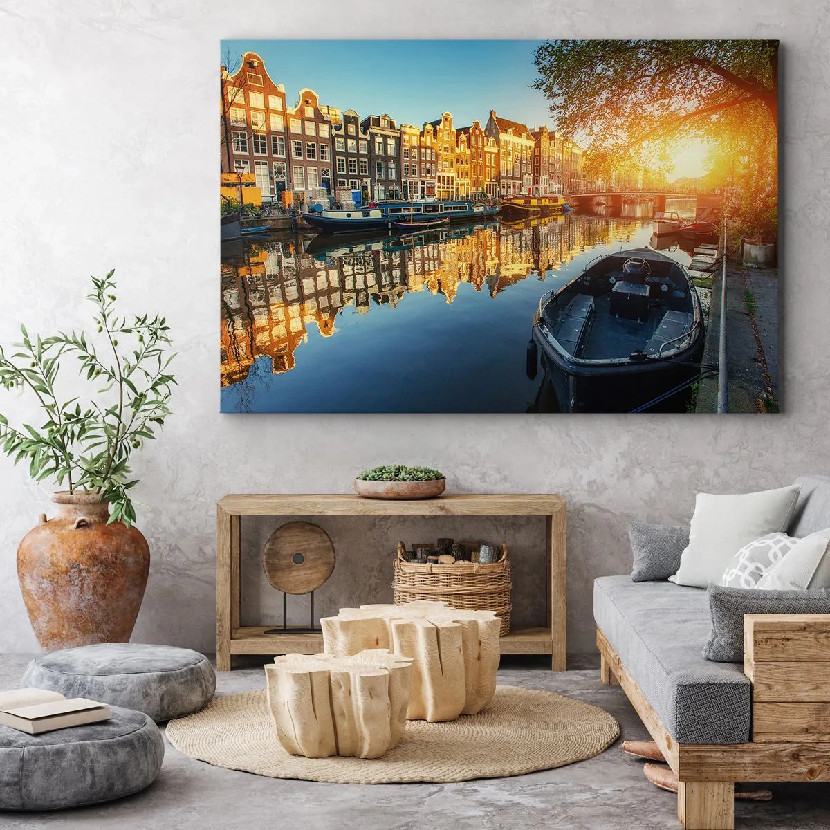 Obraz na plátně - Ráno v Amsterdamu - 100x70 cm