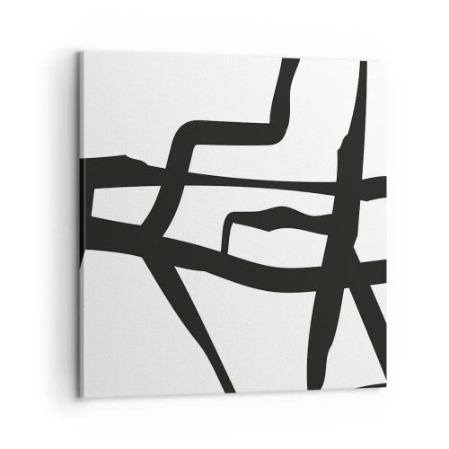 Obraz na plátně - Černobílá konstrukce - 60x60 cm