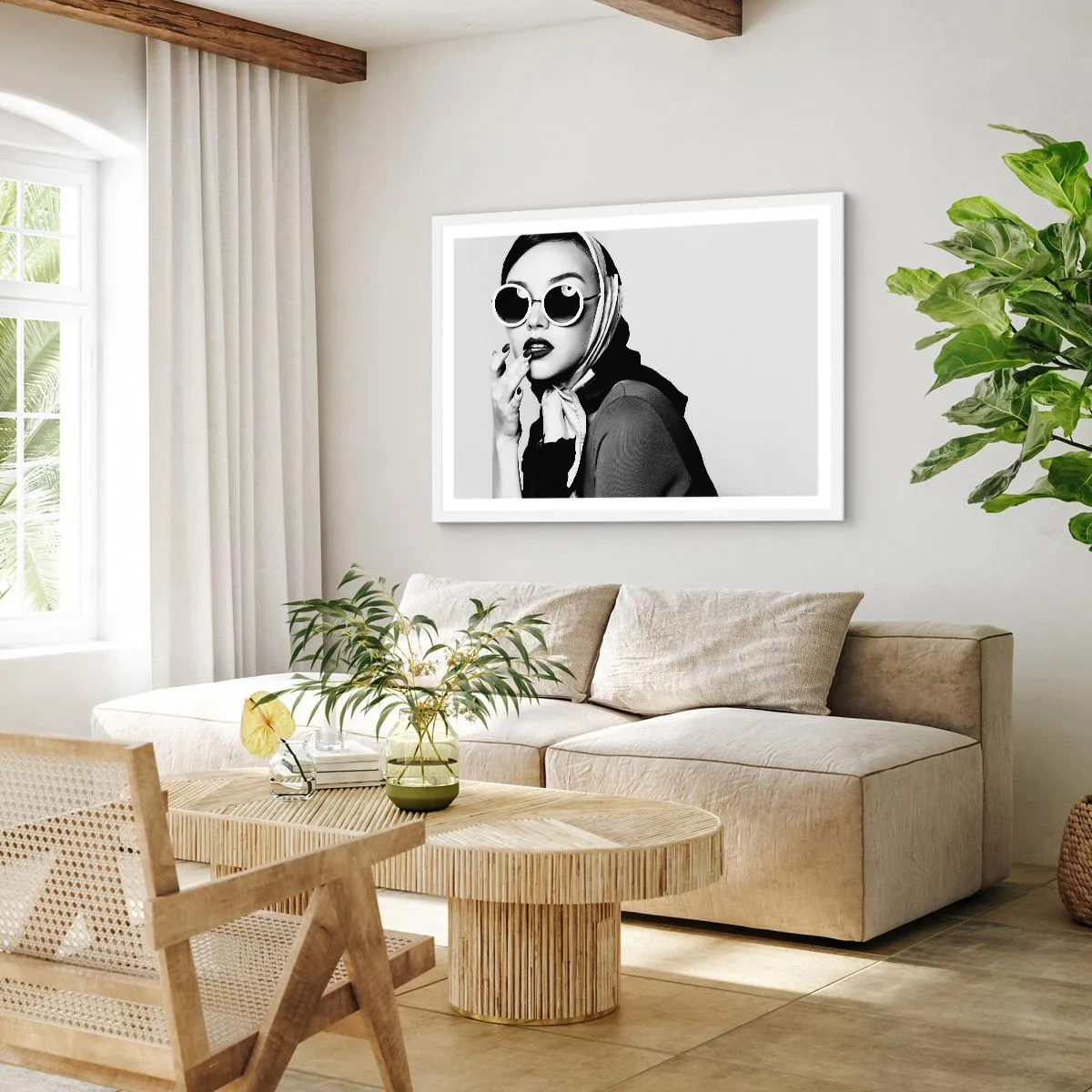 Plakát v bílém rámu - Pozdravy z 60. let - 91x61 cm