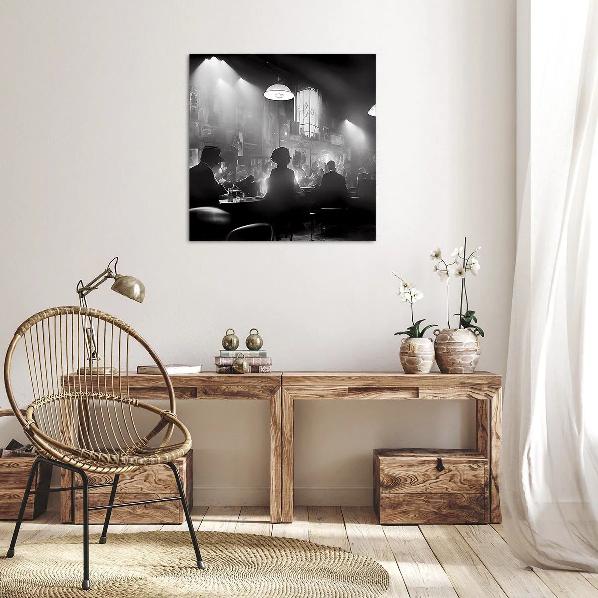 Obraz na plátně - V jazzové atmosféře - 50x50 cm