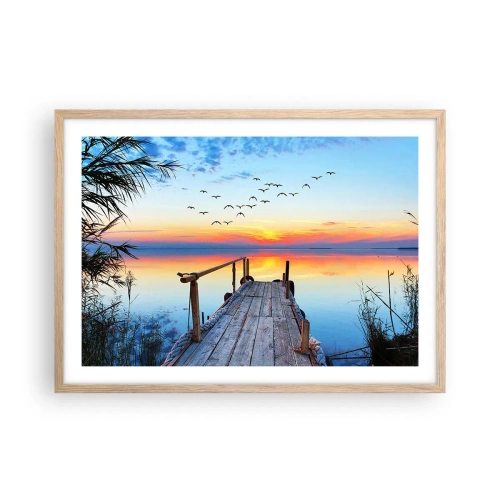 Plakát v rámu světlý dub - Je čas vrátit se… - 70x50 cm