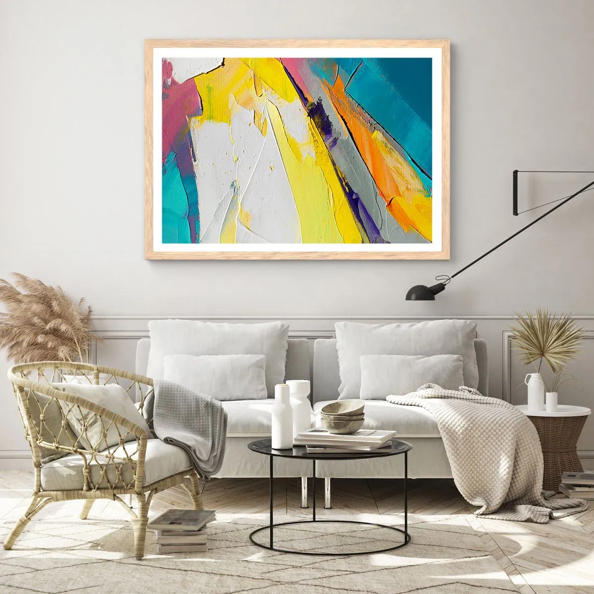 Plakát v rámu světlý dub - Anatomie světla - 70x50 cm