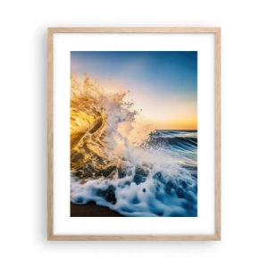 Plakát v rámu světlý dub - Hra v písku - 40x50 cm