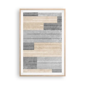 Plakát v rámu světlý dub - Kompozice: drž se - 61x91 cm