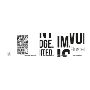 Fototapeta Vzorek Standard Eco - Einstein o síle představivosti - Typografie, Afirmace, Maxim - 100x30 cm