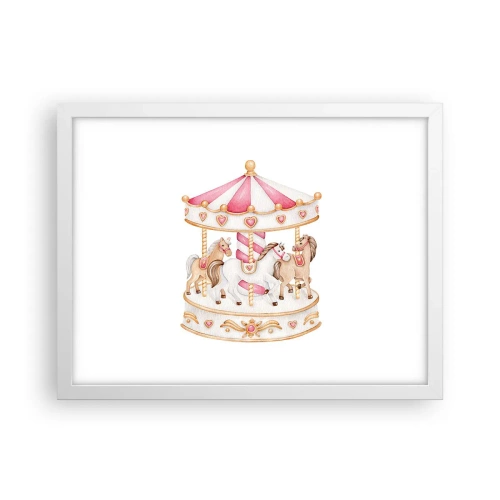 Plakát v bílém rámu - Sladký svět dětství - 40x30 cm