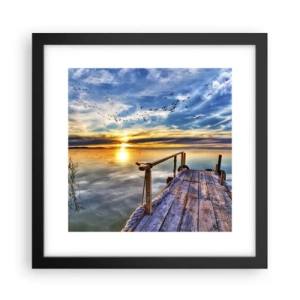 Plakát v černém rámu - Vítr jde odpočívat - 30x30 cm