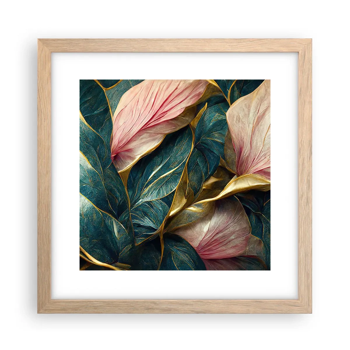 Plakát v rámu světlý dub - Přirozená elegance a styl - 30x30 cm