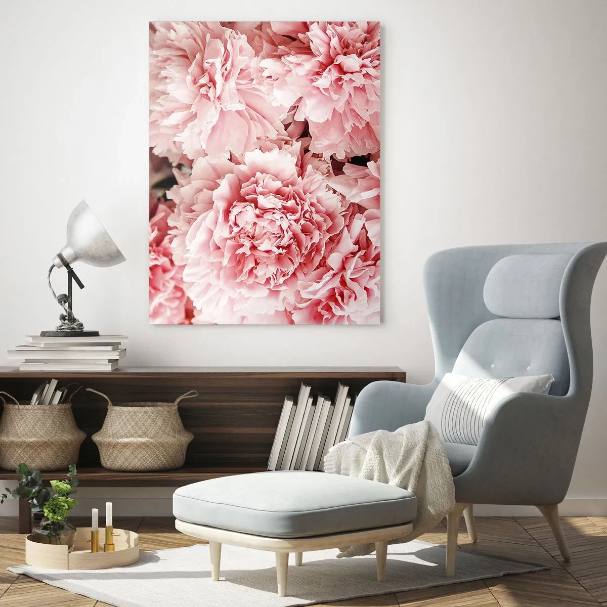 Obraz na skle - Růžový sen - 50x70 cm