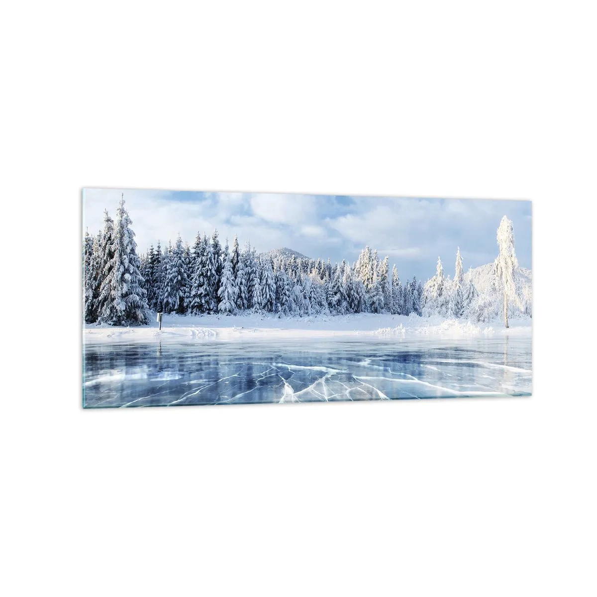 Obraz na skle - Oslnivý a krystalický pohled - 120x50 cm